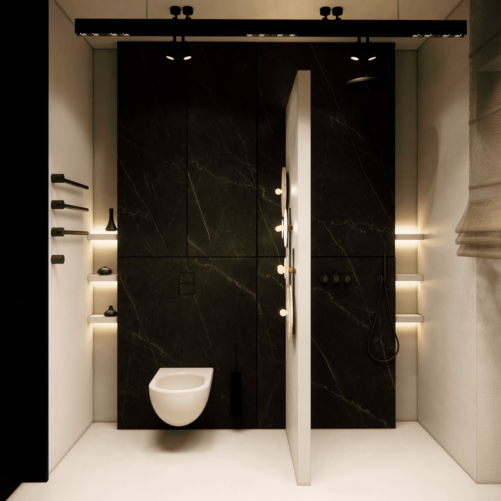 dom-w-lesie - Łazienka gościnna