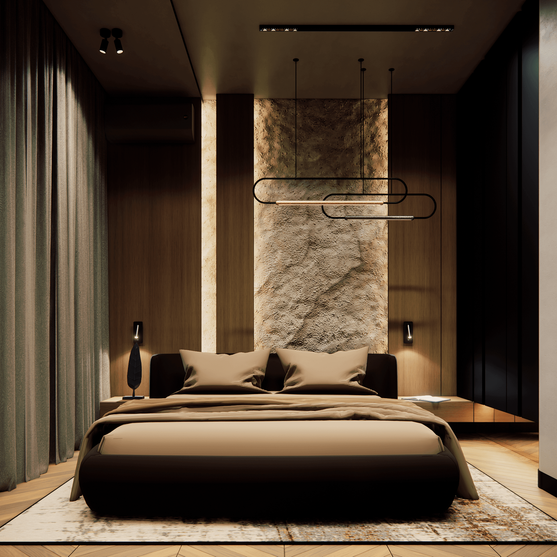 dom-w-lesie - Sypialnia