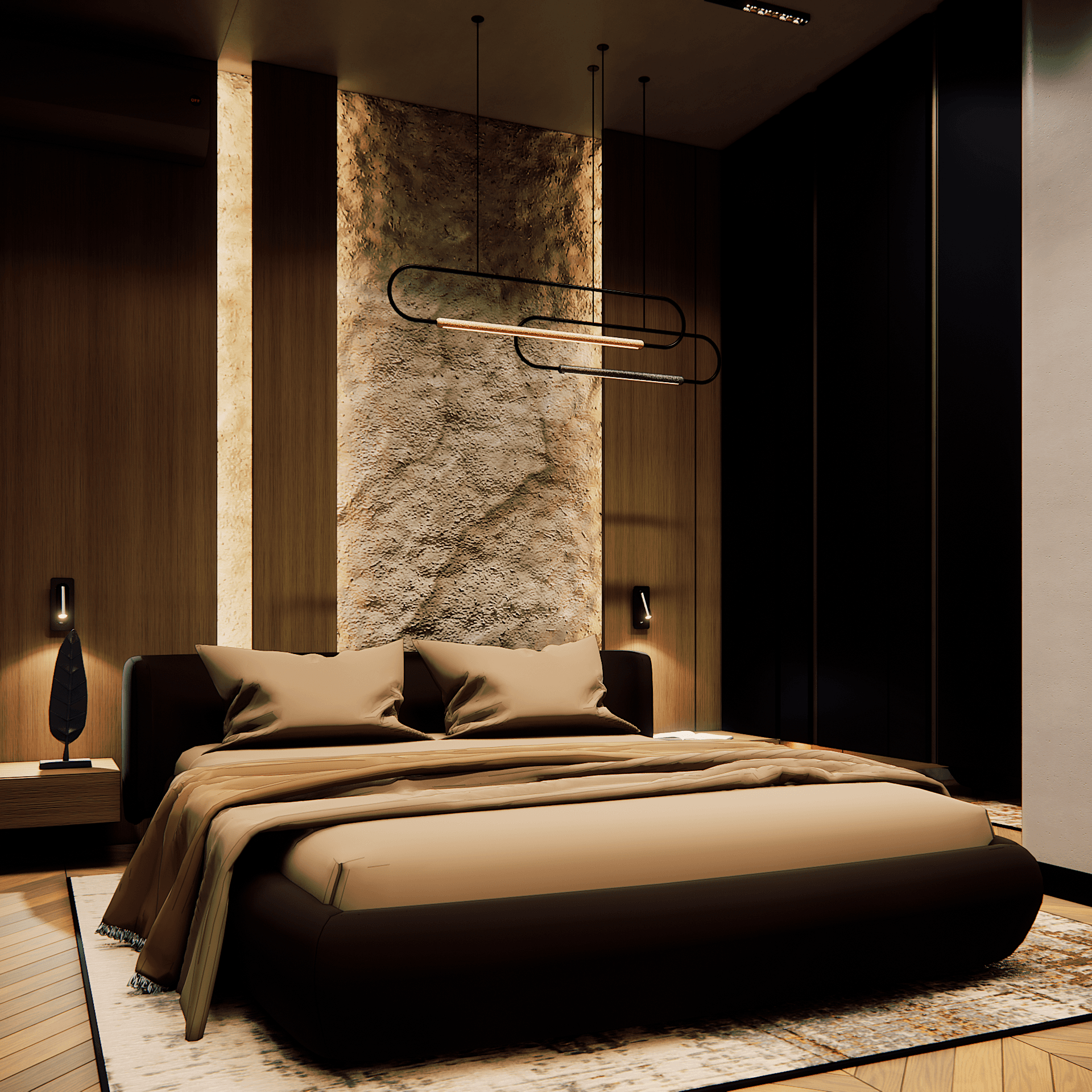 dom-w-lesie - Sypialnia