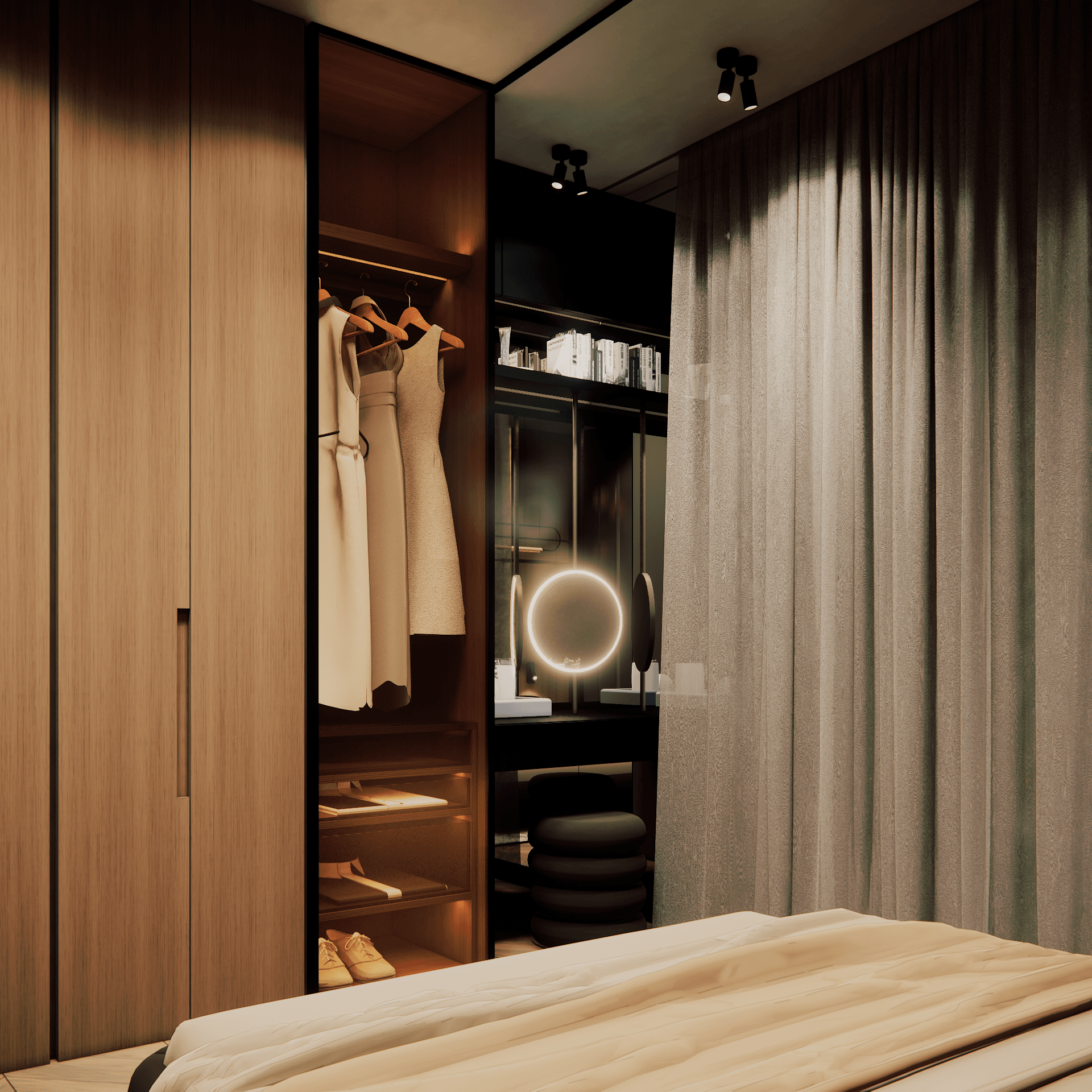 dom-w-lesie - Sypialnia