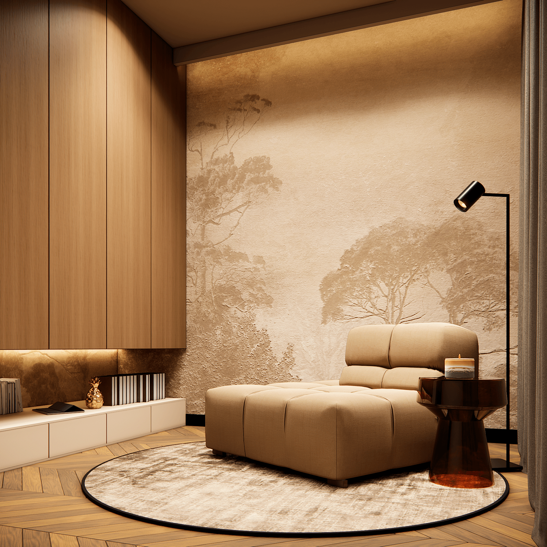 dom-w-lesie - Pokój gościnny