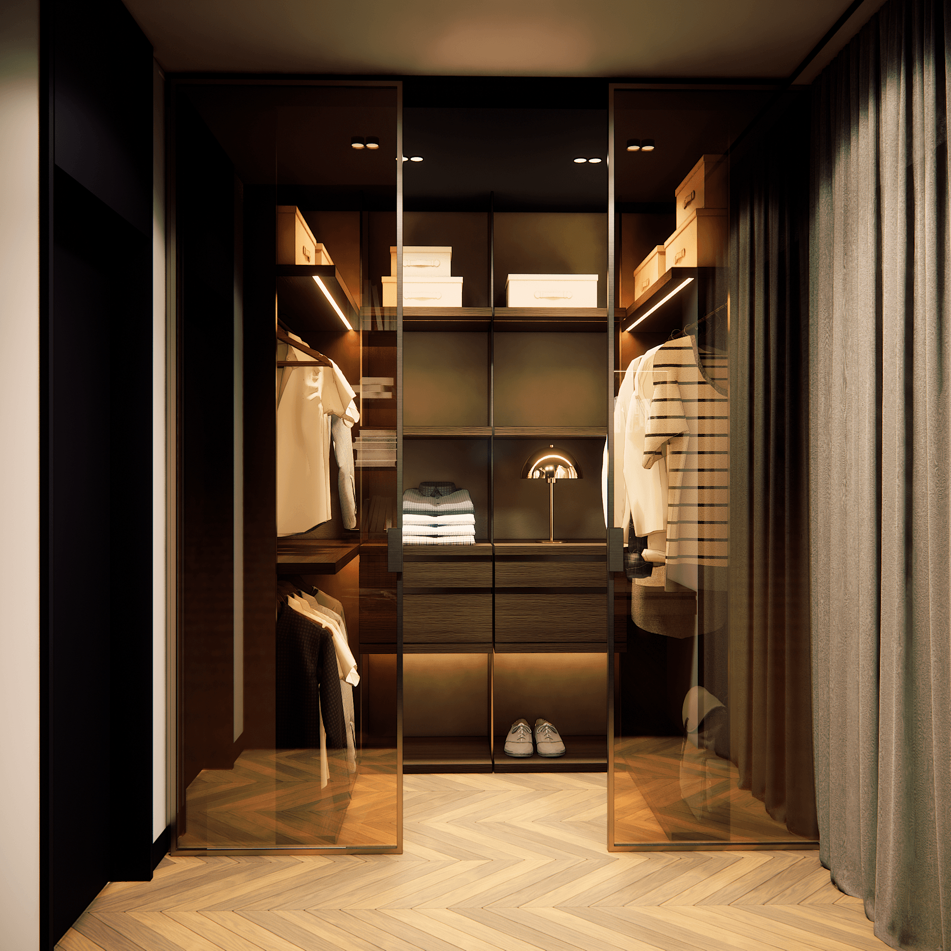 dom-w-lesie - Garderoba+gabinet