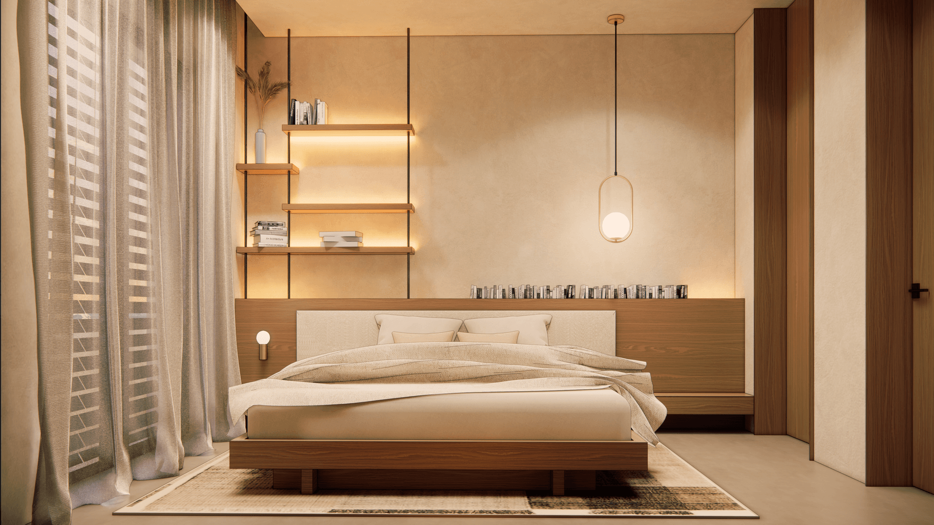 japandi - Sypialnia master