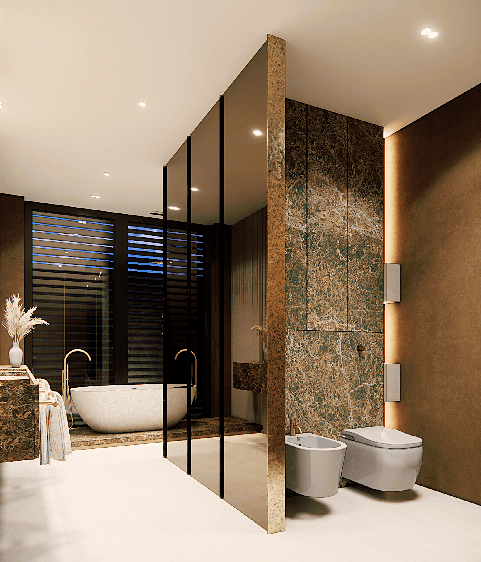 wnetrze-hollywood-hills - Łazienka gościnna