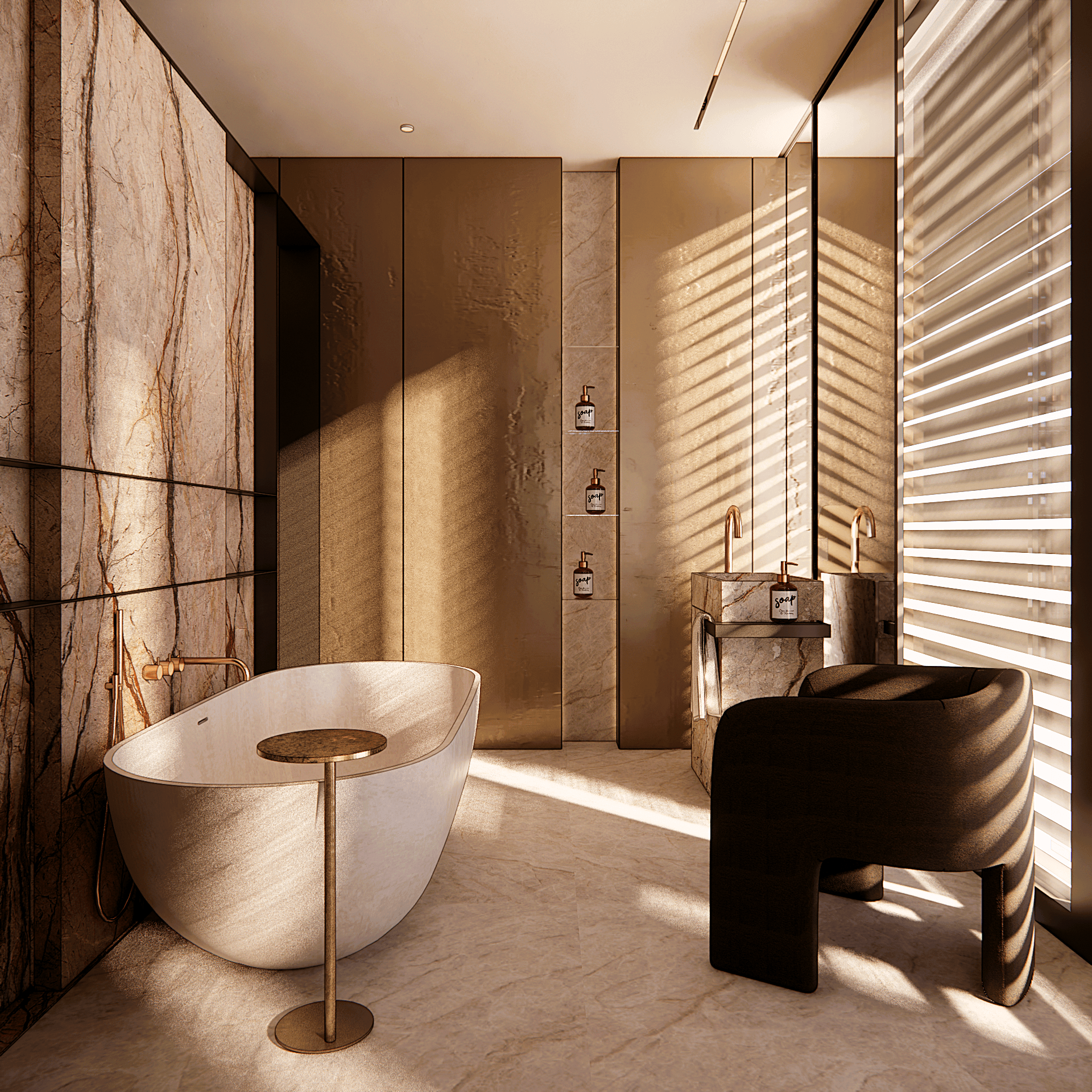 wnetrze-hollywood-hills - Łazienka master