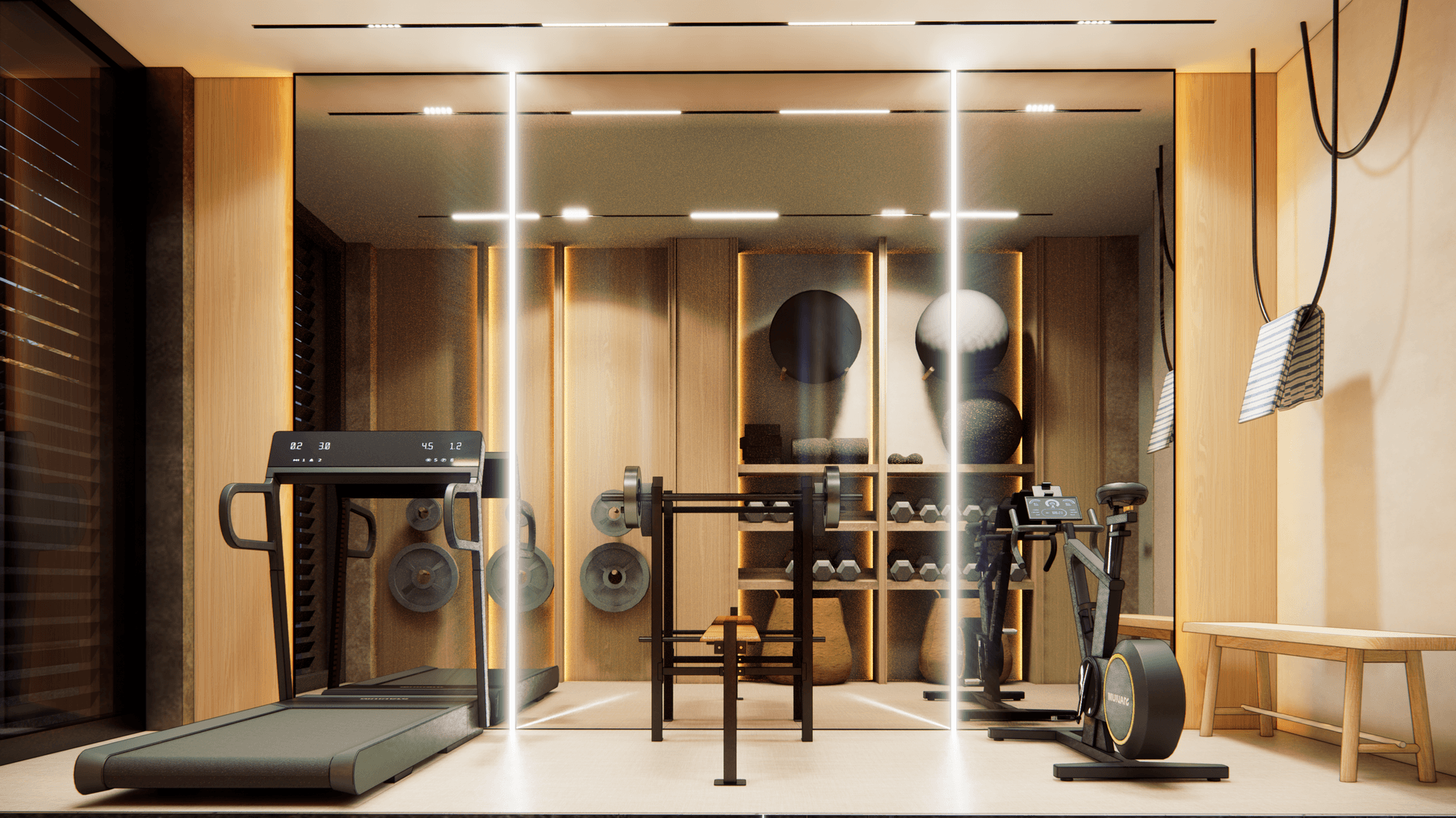 wnetrze-hollywood-hills - Siłownia