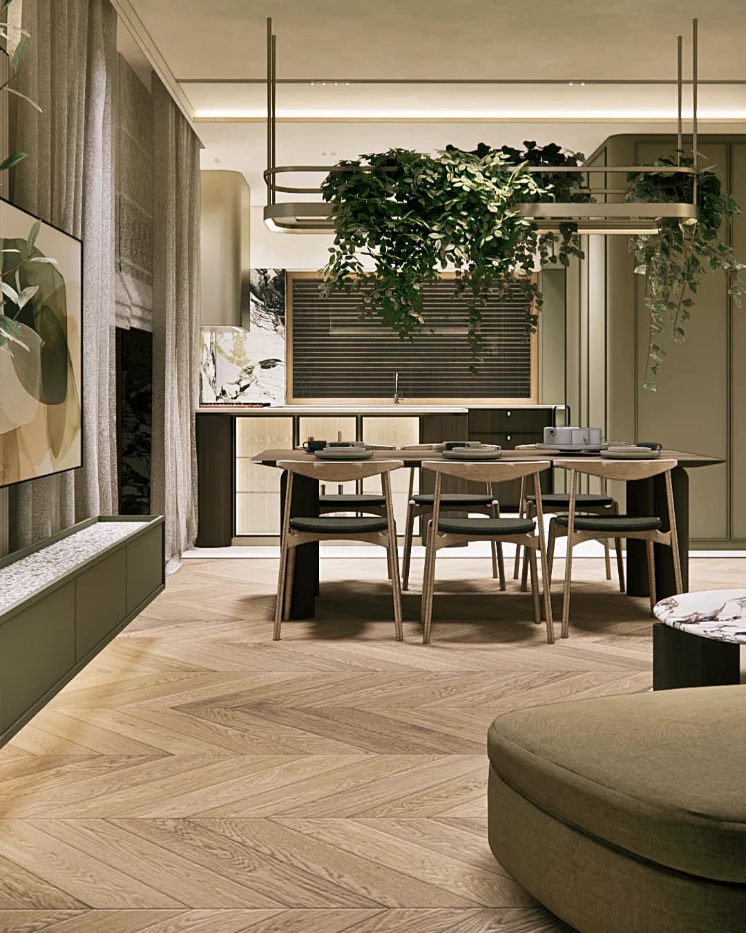 organiczny-minimalizm - Salon+jadalnia