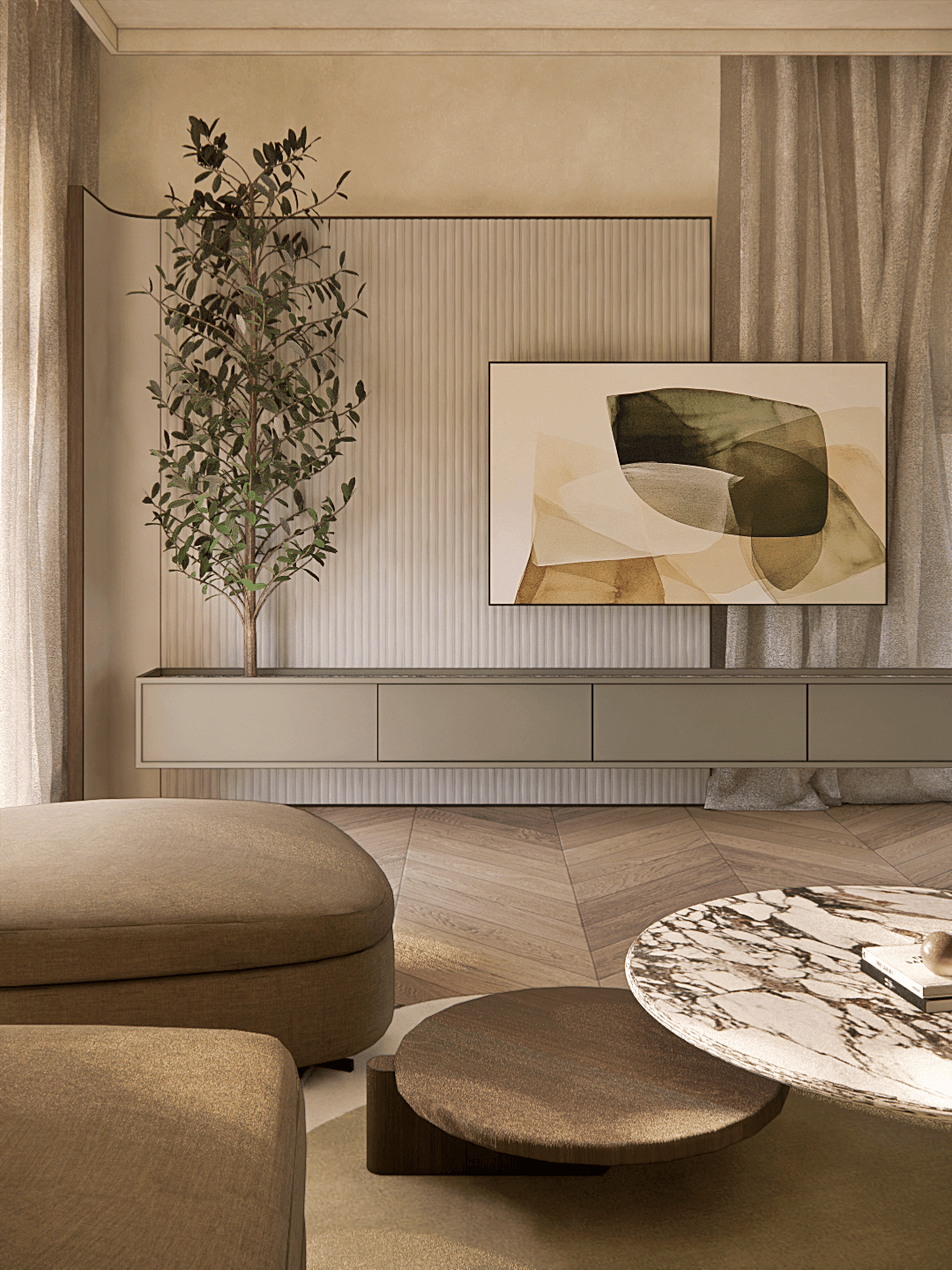 organiczny-minimalizm - Salon+jadalnia